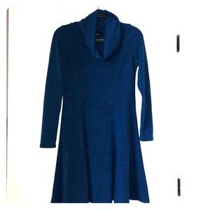 Cowl neck sweater dress